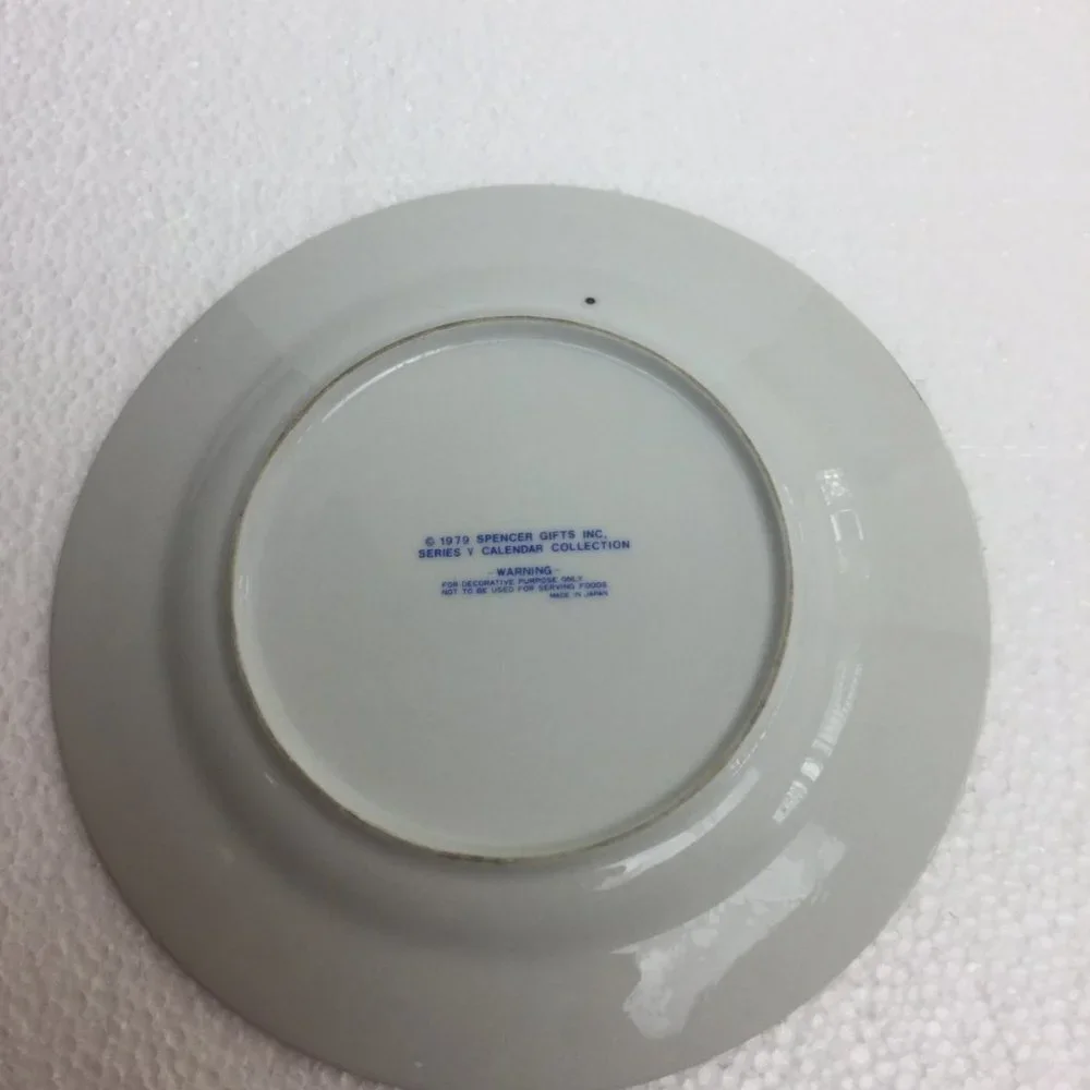 1980 Year Calendar Collection Plate Lincoln
